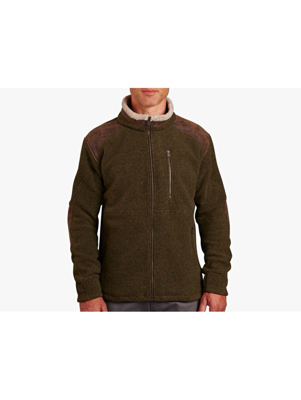Kuhl Olive Green Alpenwurx Full Zip Fleece Jacket L